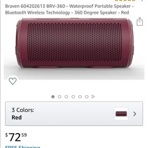 Braved waterproof 360 speaker